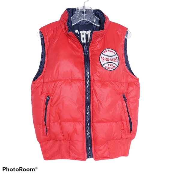 Reversible Richie House Baseball Puffer Vest - Picture 1 of 9